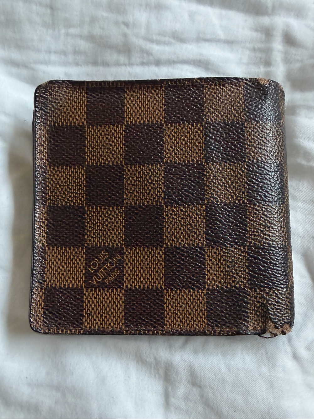 Louis Vuitton Damier Ebene Bifold Bill Card Wallet Mens Womens Made in France - Picture 2 of 9